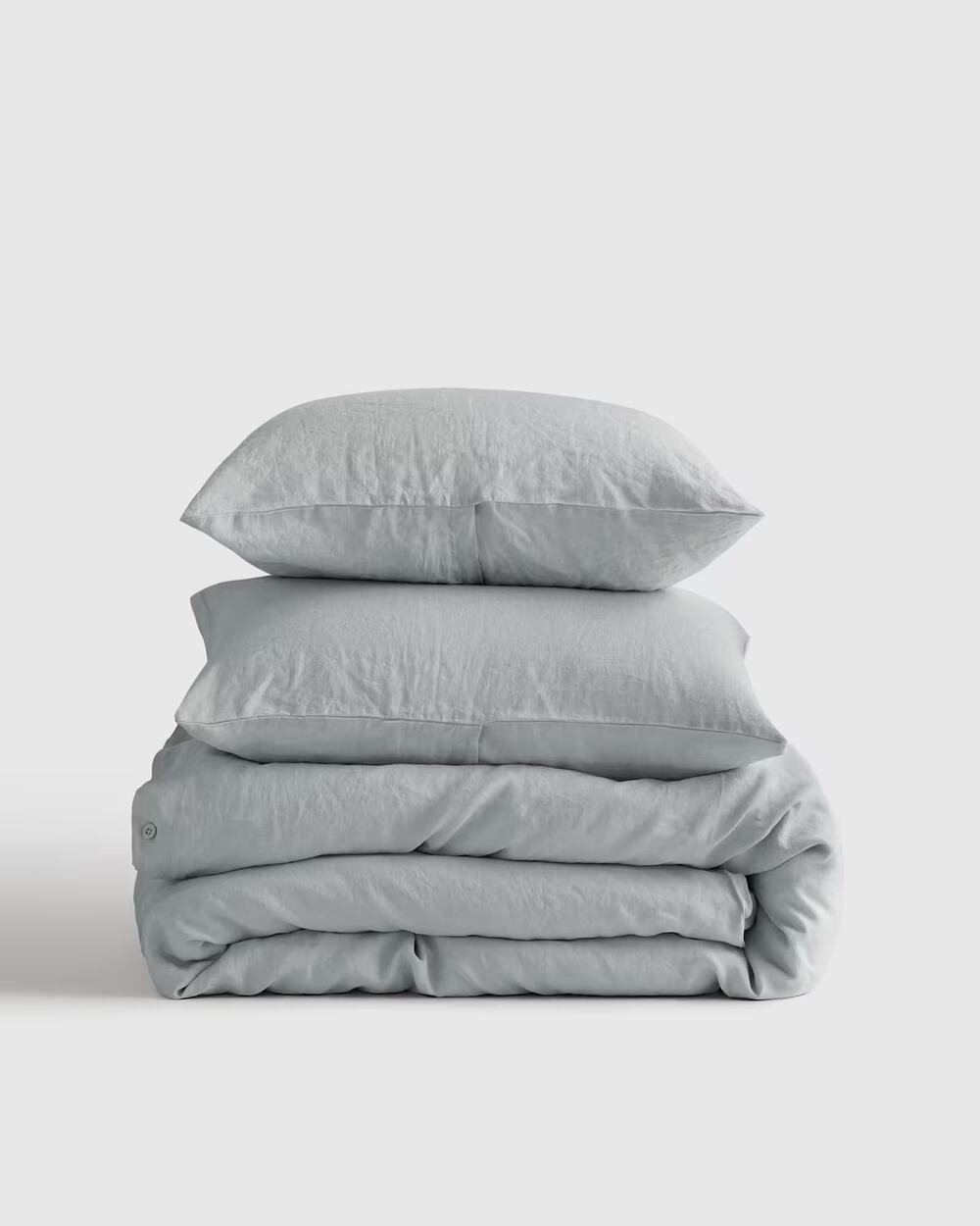 Quince European Linen Duvet Cover Set King Mist NWOT